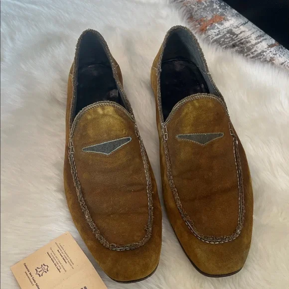 Donald J. Pliner Men's Tan Suede Loafers - Picture 10 of 10